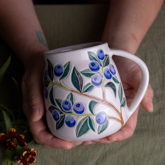 Blueberry Wrap-Around Mug #4 [17oz]