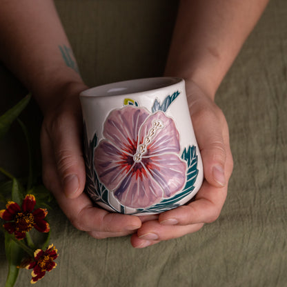 Purple Hibiscus Tumbler