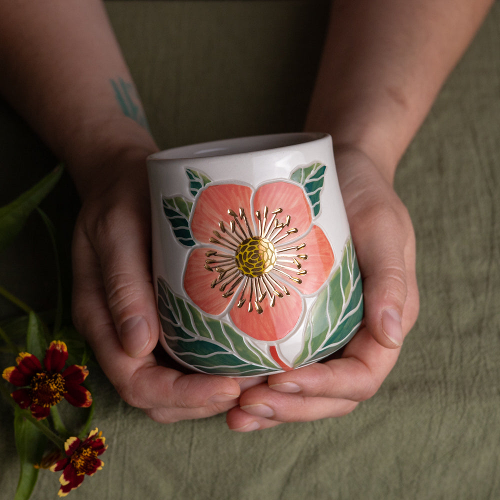 Pink Hellebore Tumbler