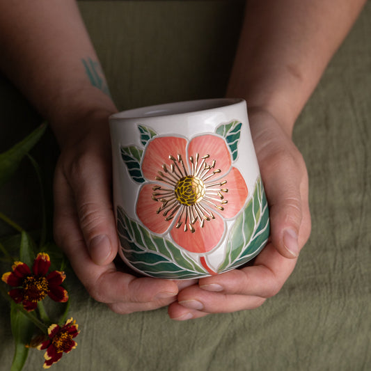 Pink Hellebore Tumbler