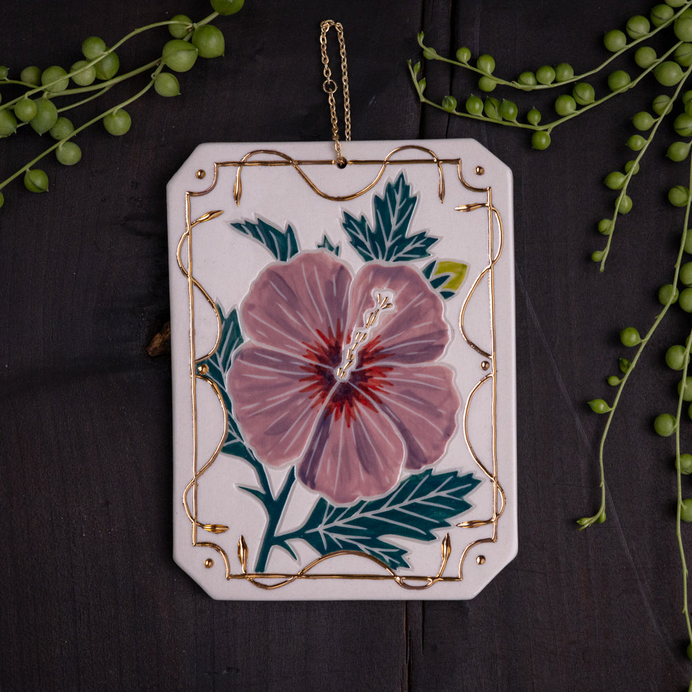 Small Hibiscus Wall Hanging