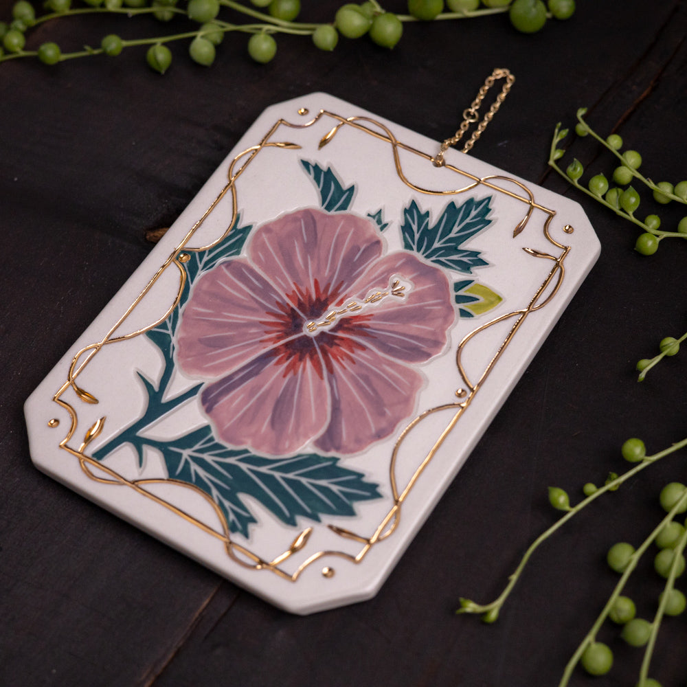 Small Hibiscus Wall Hanging