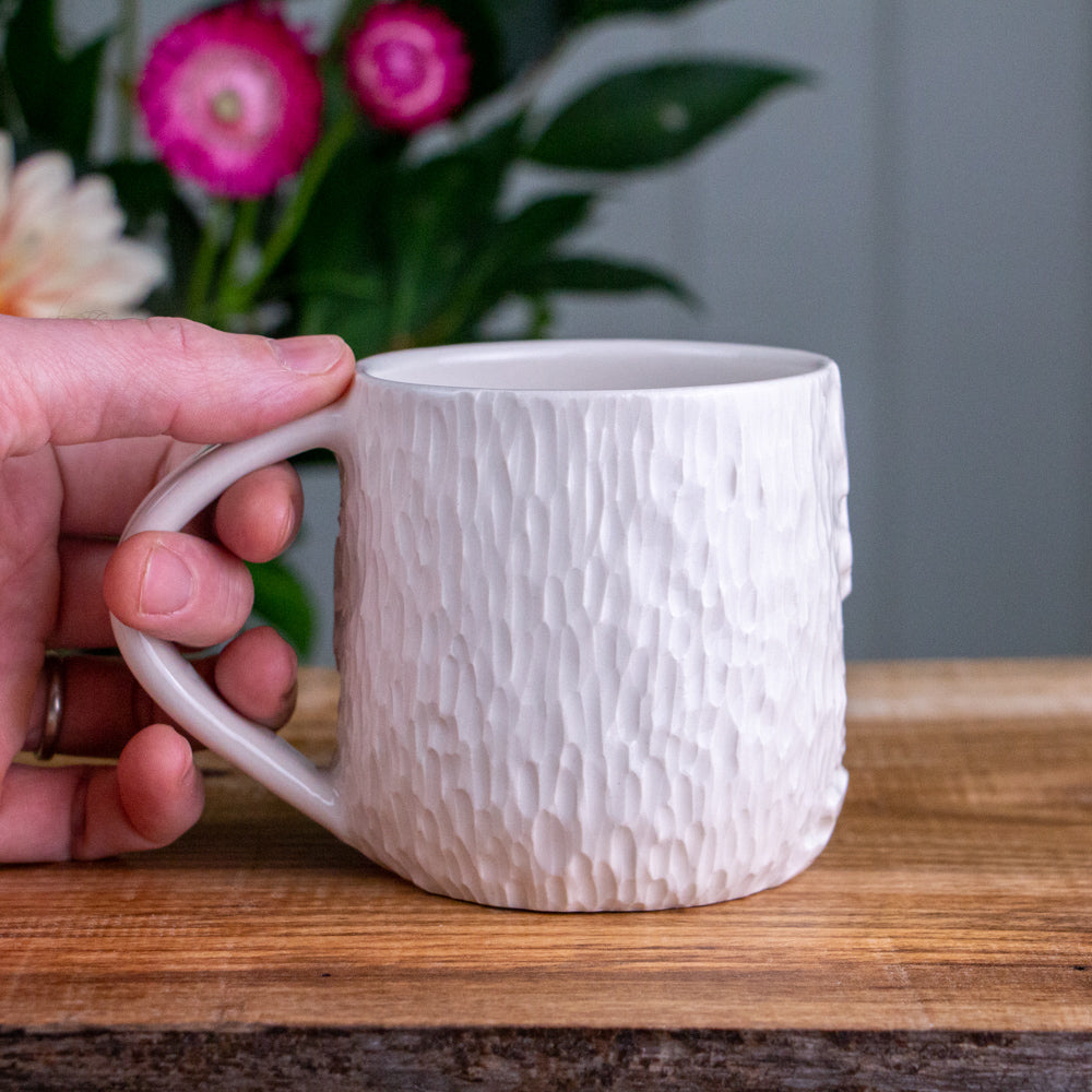 Oak Branch Relief Carved Mug 14oz