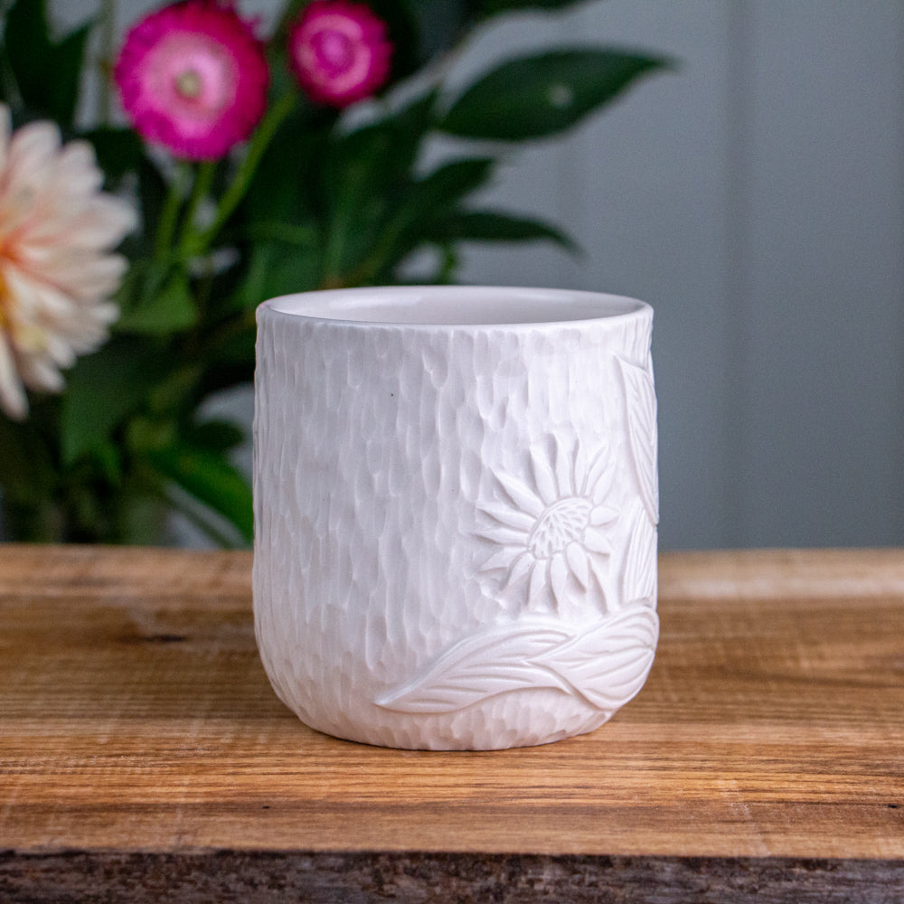 Echinacea Botanic Relief Carved Mug 13oz