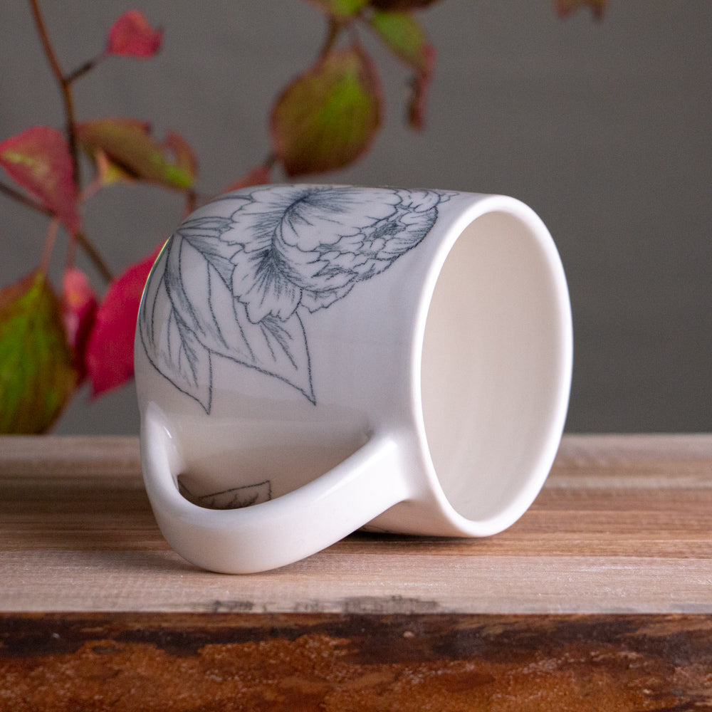 Peony Sketch Mug #1 [17oz]