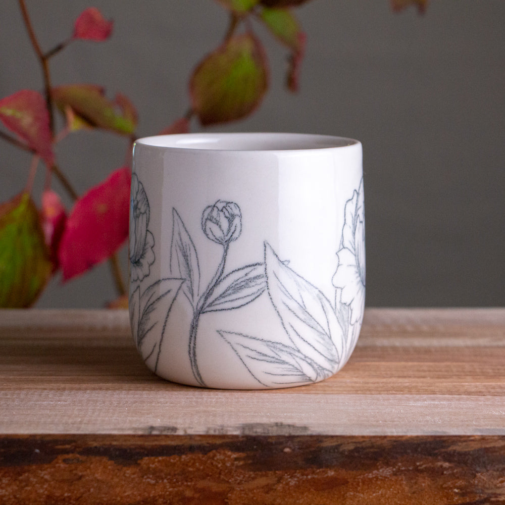 Peony Sketch Mug #2 [15oz]