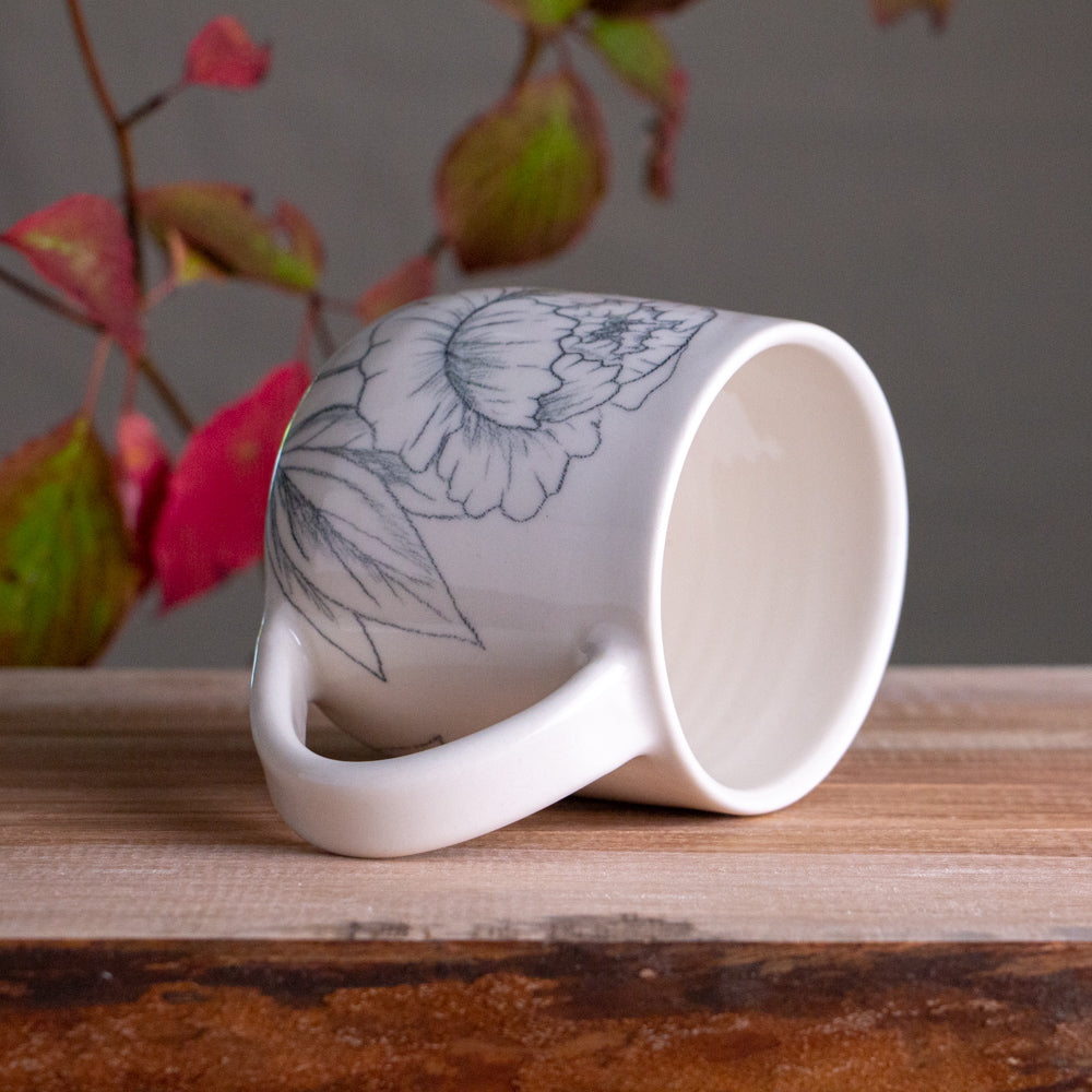 Peony Sketch Mug #2 [15oz]