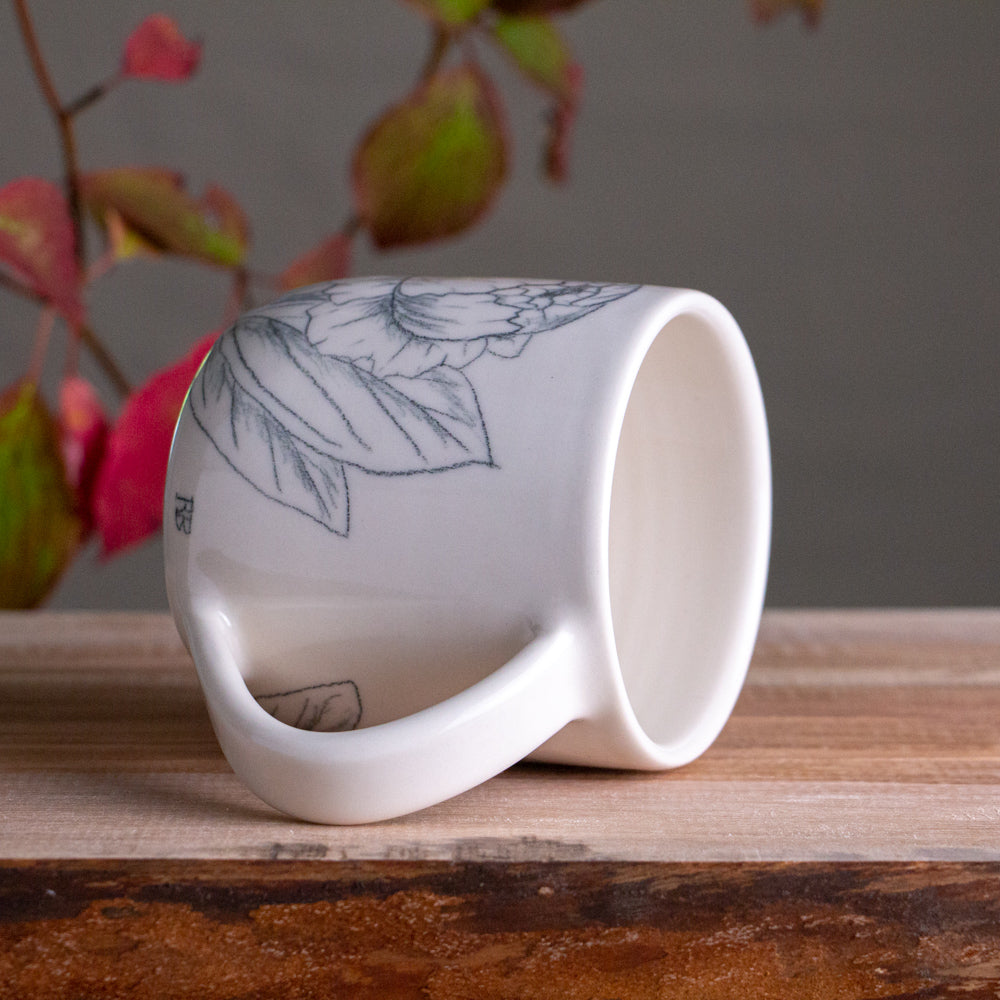 Peony Sketch Mug #3 [16oz]