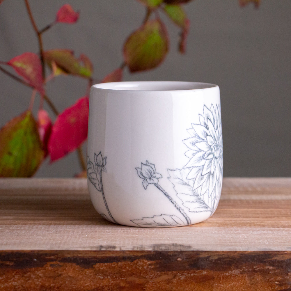 Dahlia Sketch Mug 14oz