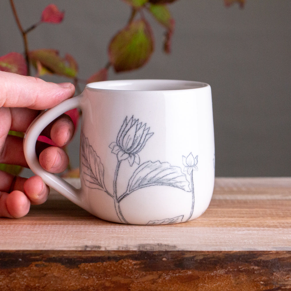 Dahlia Sketch Mug 14oz