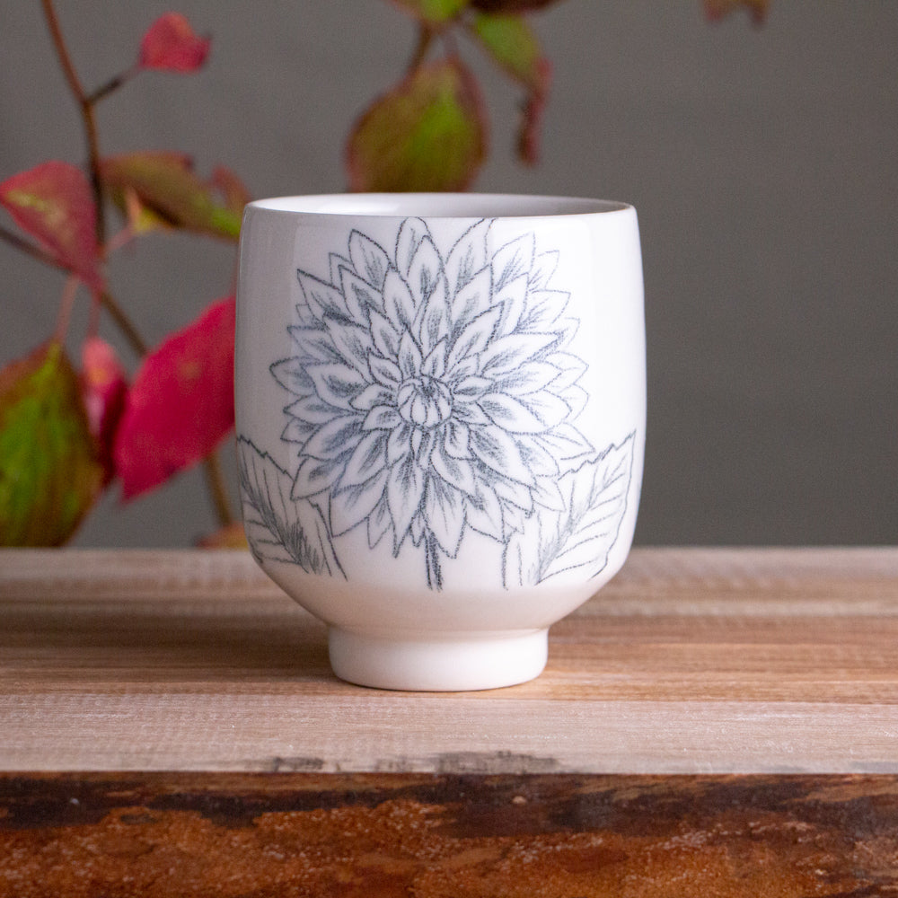 Dahlia Sketch Cup 13oz