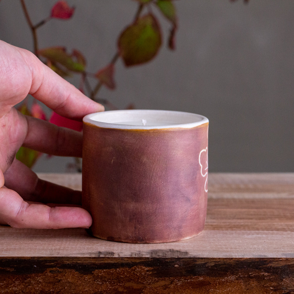 Carved Oak Branch Soy Candle [Sweet Cinnamon]