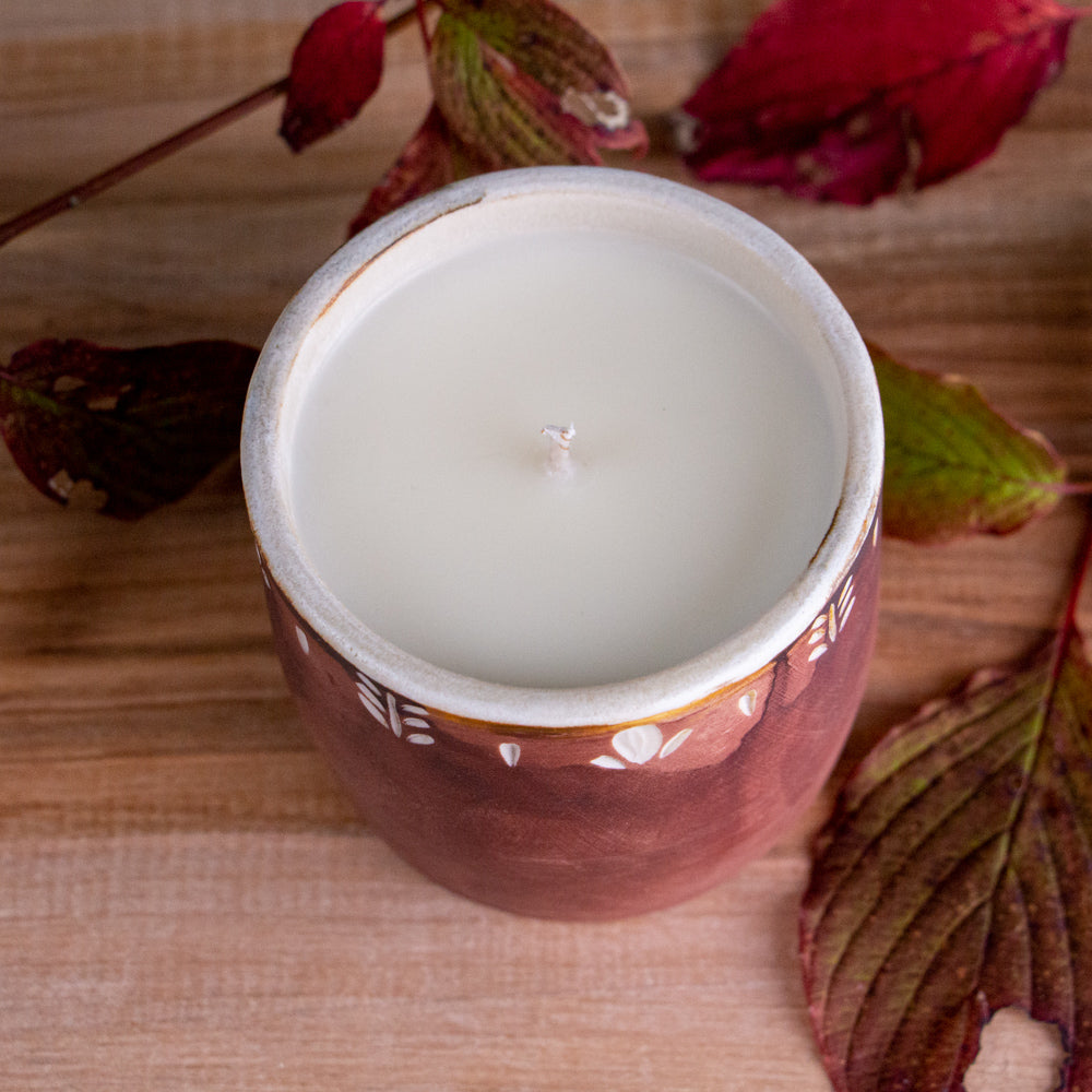 Carved Iron-Wash Soy Candle [Sweet Cinnamon]