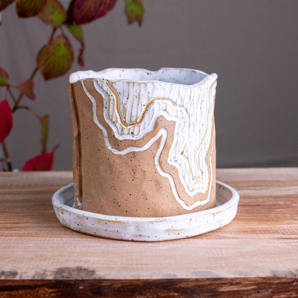 Small Stoneware Trail Planter