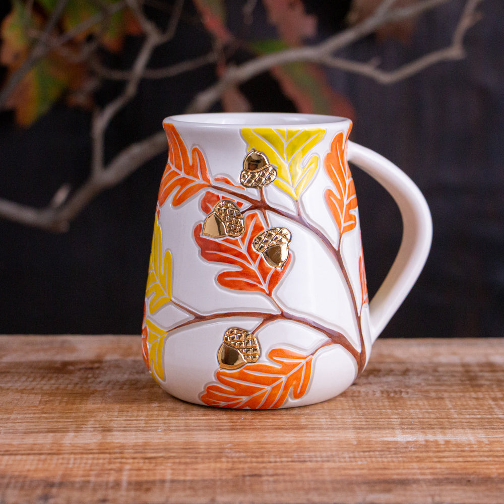 Tall Autumn Oak Branch Mug #1 [19oz]