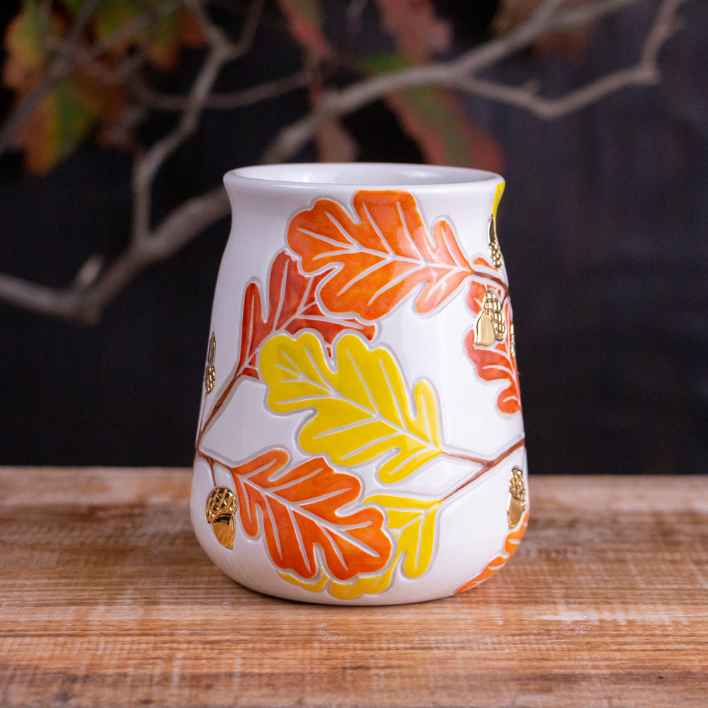 Tall Autumn Oak Branch Mug #1 [19oz]