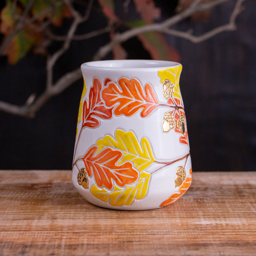 Tall Autumn Oak Branch Mug #2 [18oz]