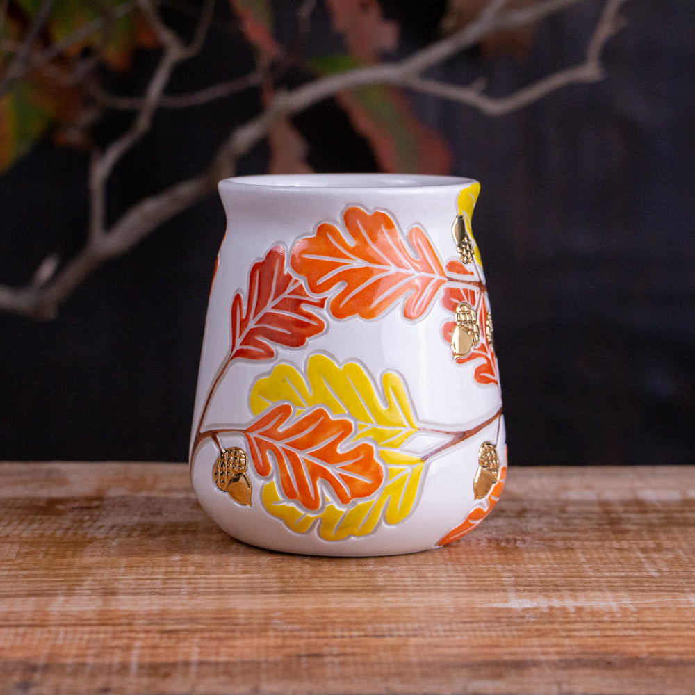 Tall Autumn Oak Branch Mug #3 [17oz]