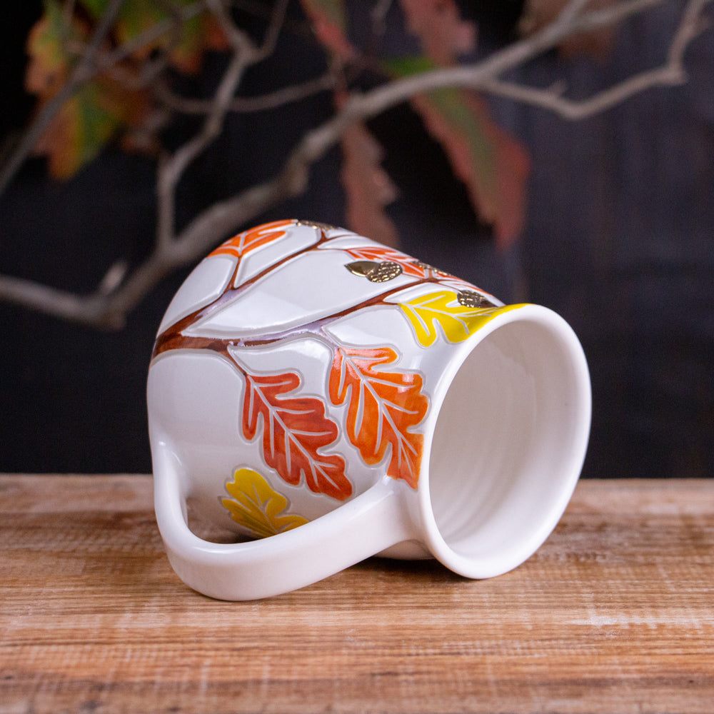 Tall Autumn Oak Branch Mug #3 [17oz]