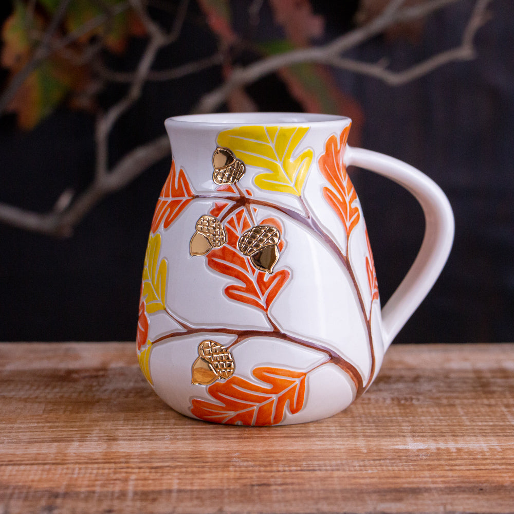 Tall Autumn Oak Branch Mug #4 [19oz]