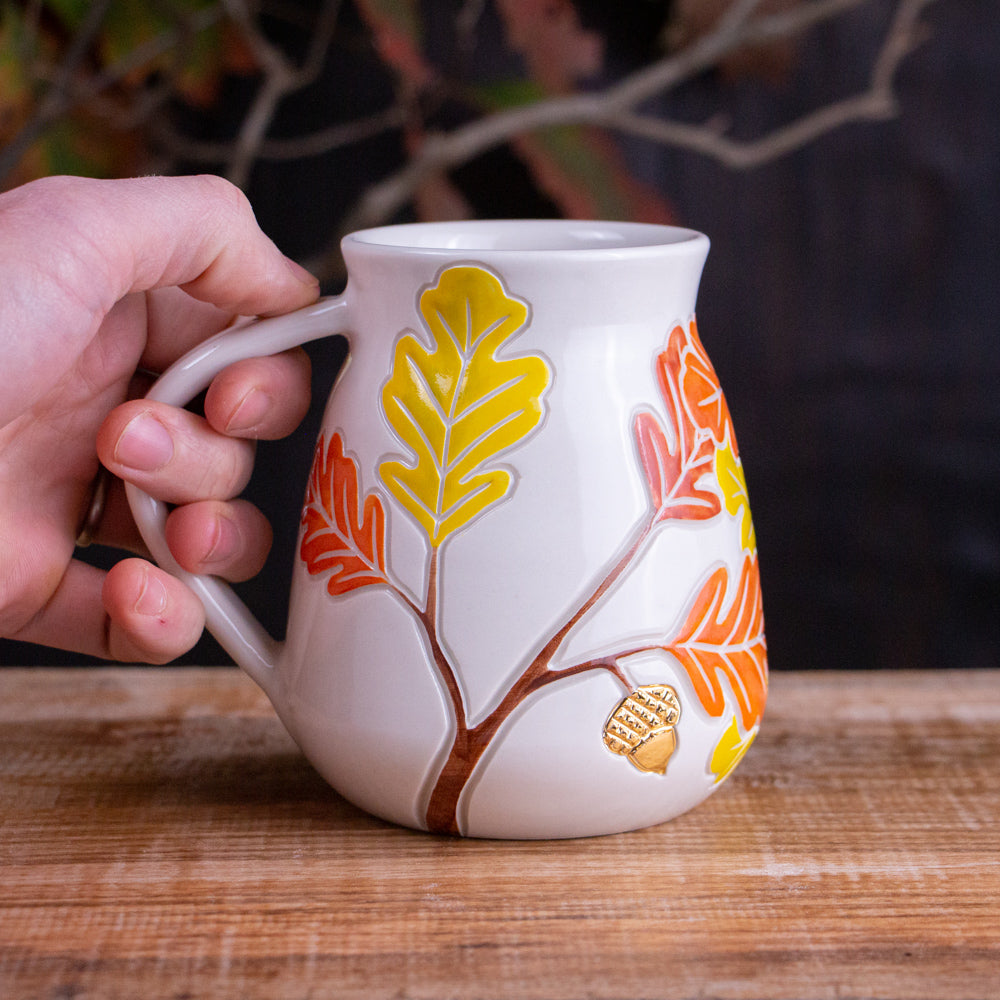 Tall Autumn Oak Branch Mug #4 [19oz]