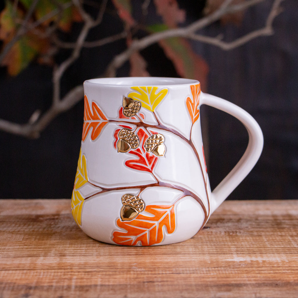 Tall Autumn Oak Branch Mug #5 [17oz]