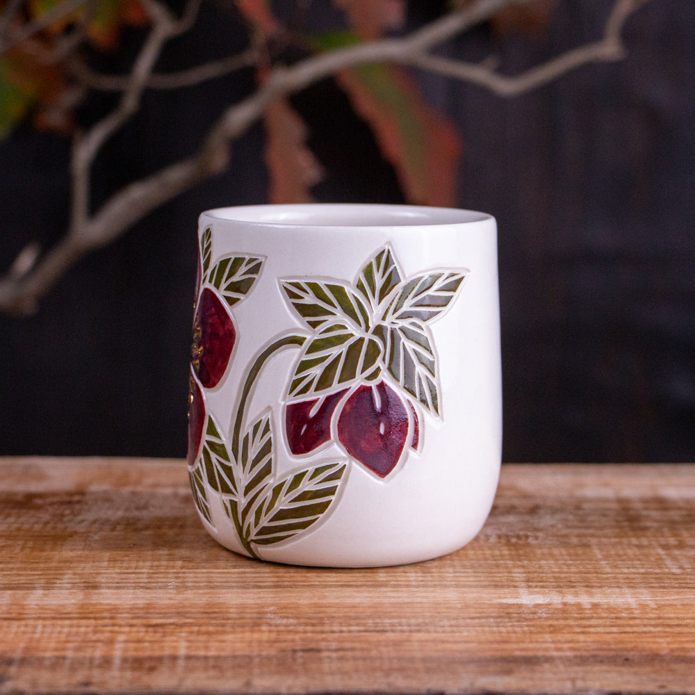 "Anna's Red" Hellebore Mug 14-15oz