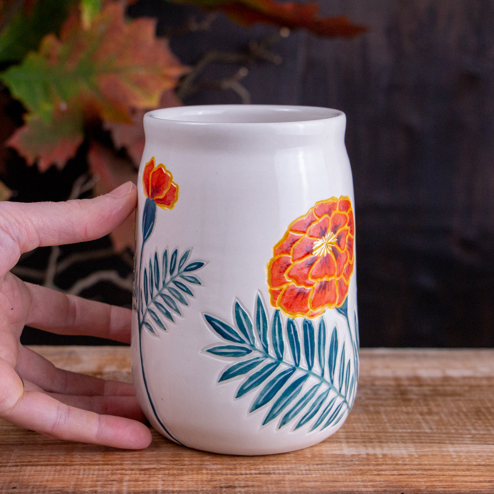 Marigold Tall Corked Jar / Vase