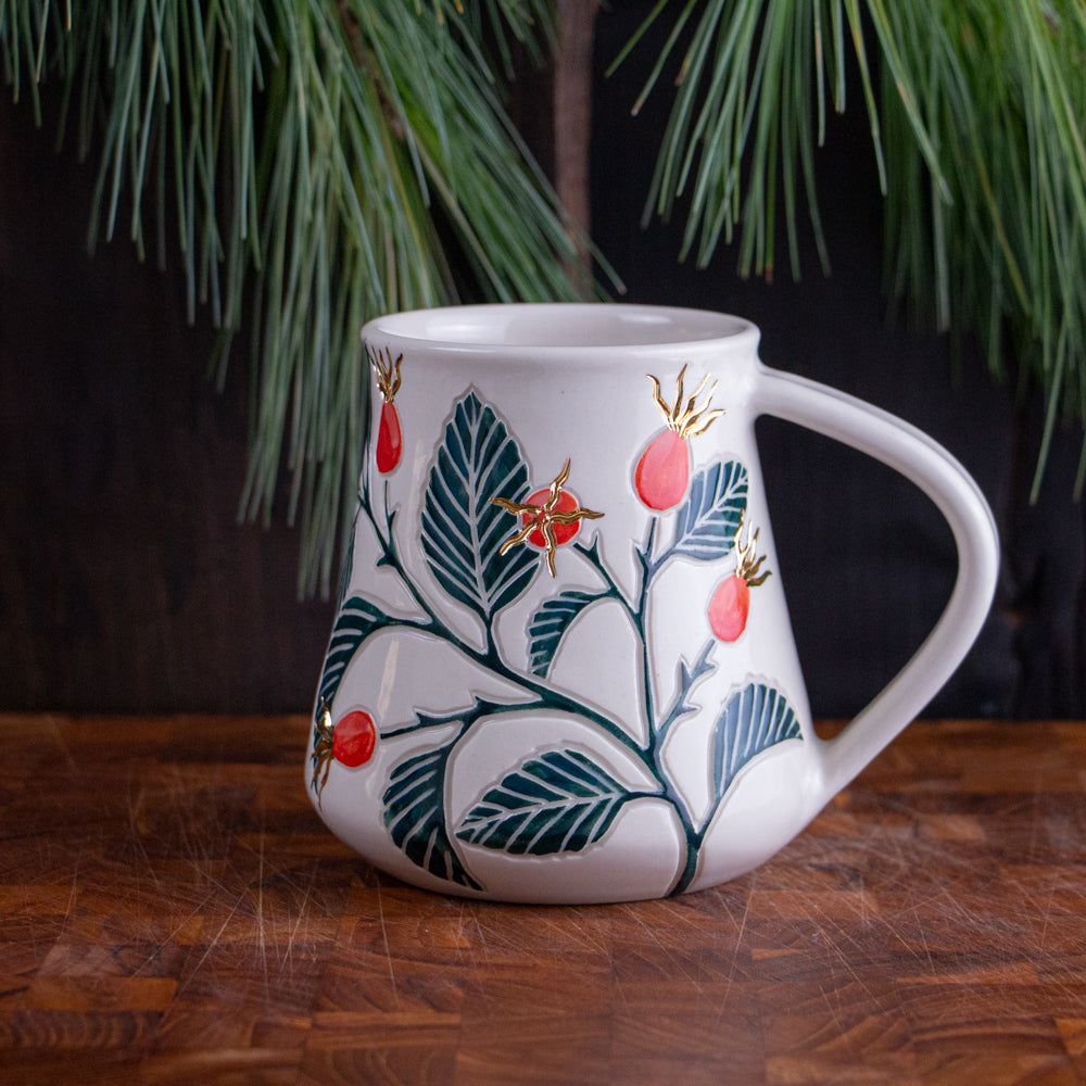 Tall Rose Hip Mug #2 [17oz]