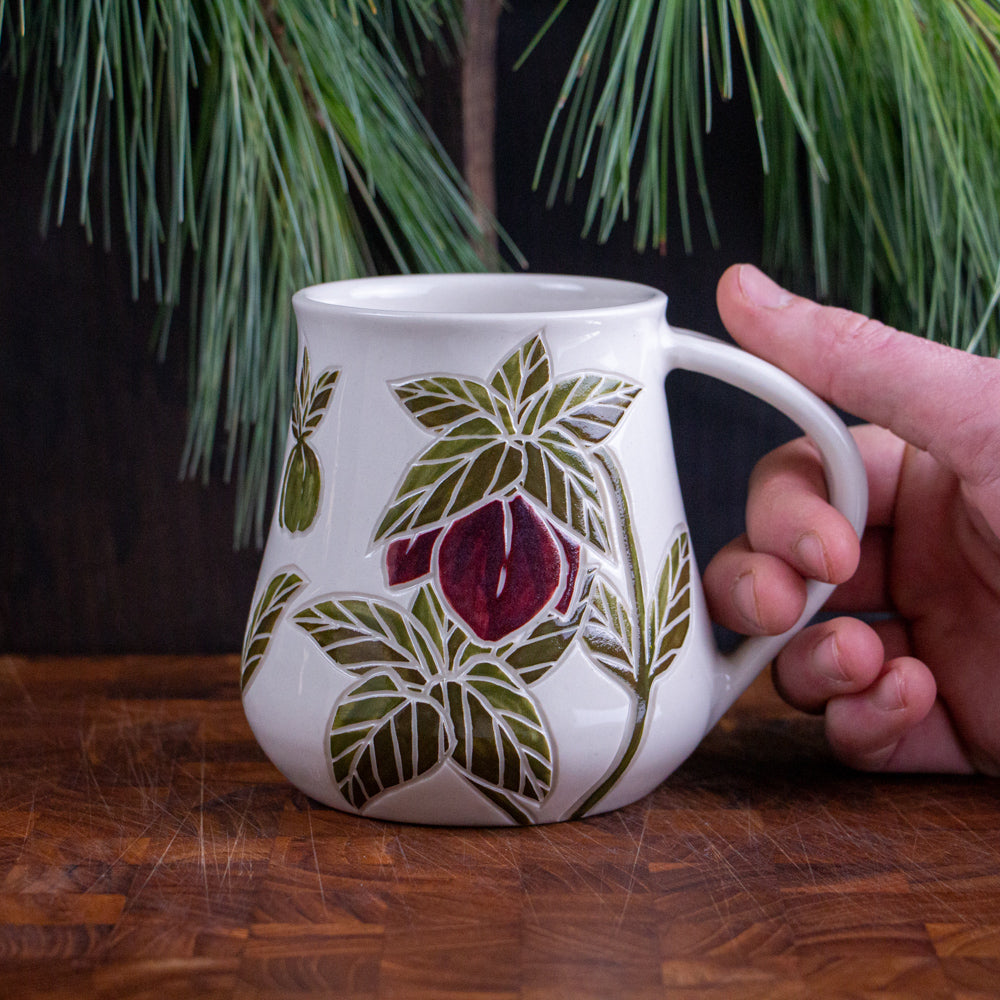 Tall "Anna's Red" Hellebore Mug #1 [18oz]