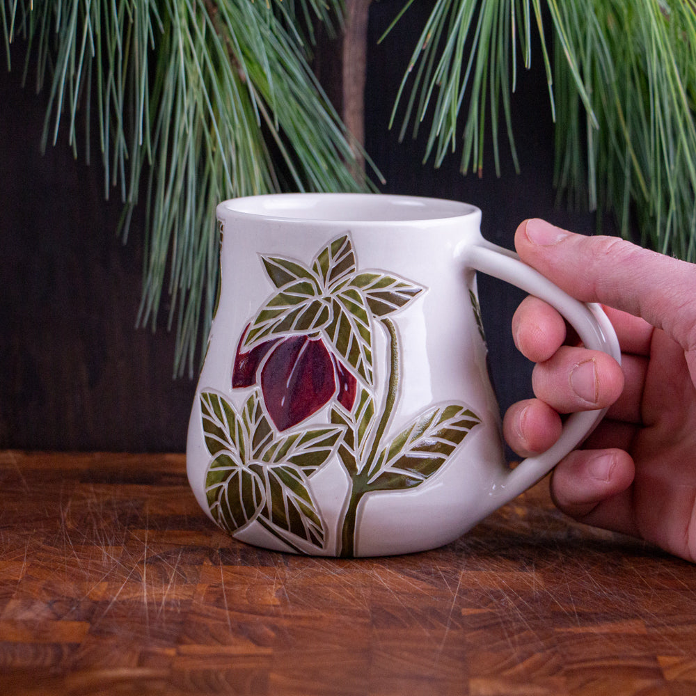 Tall "Anna's Red" Hellebore Mug #2 [17oz]