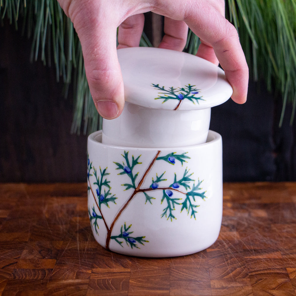 Juniper Sprig Butter Keeper