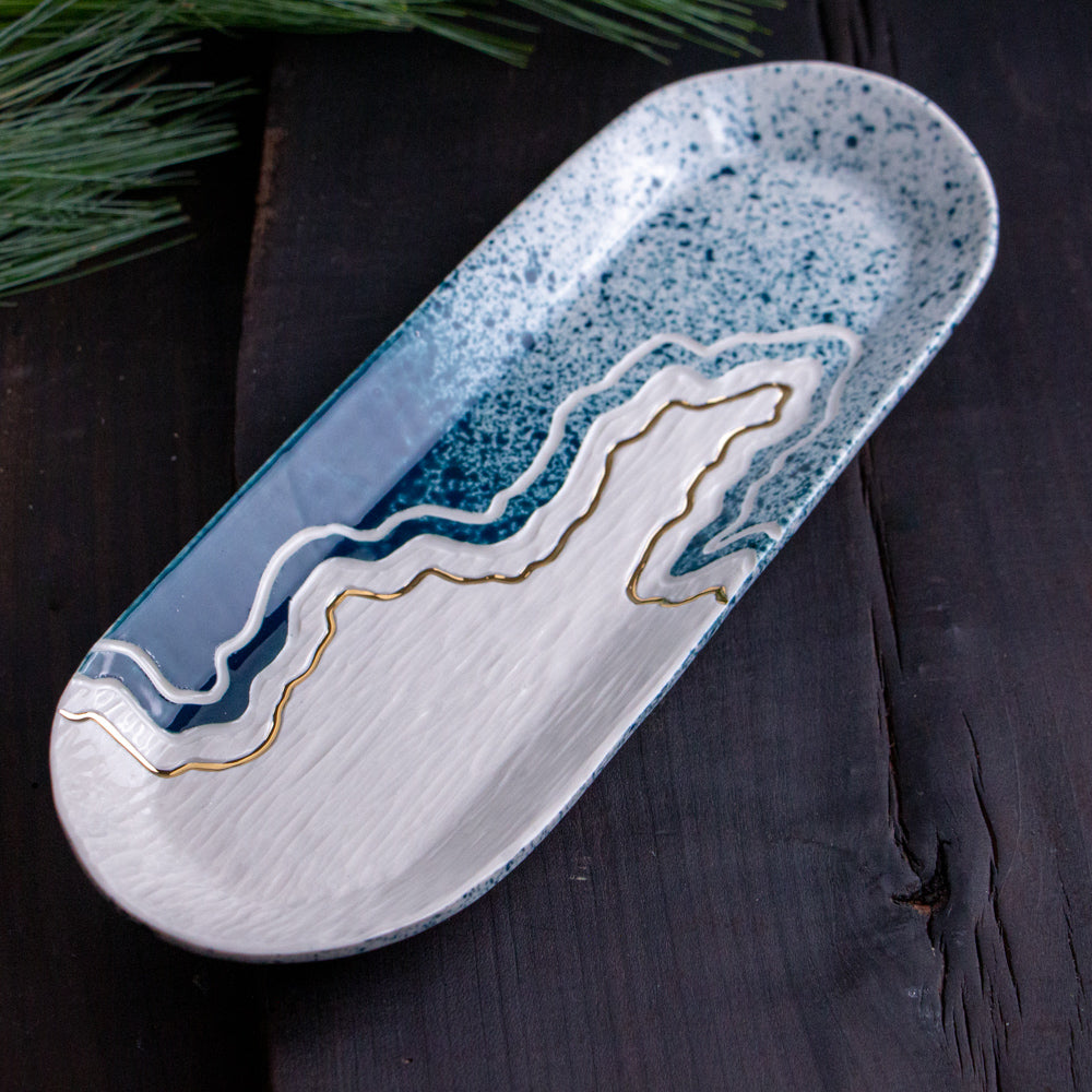 Teal Fade Trail Tray