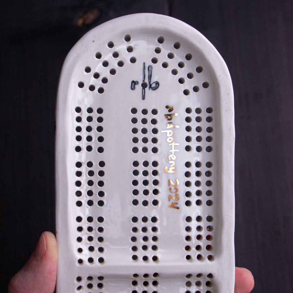 Pomegranate Cribbage Board