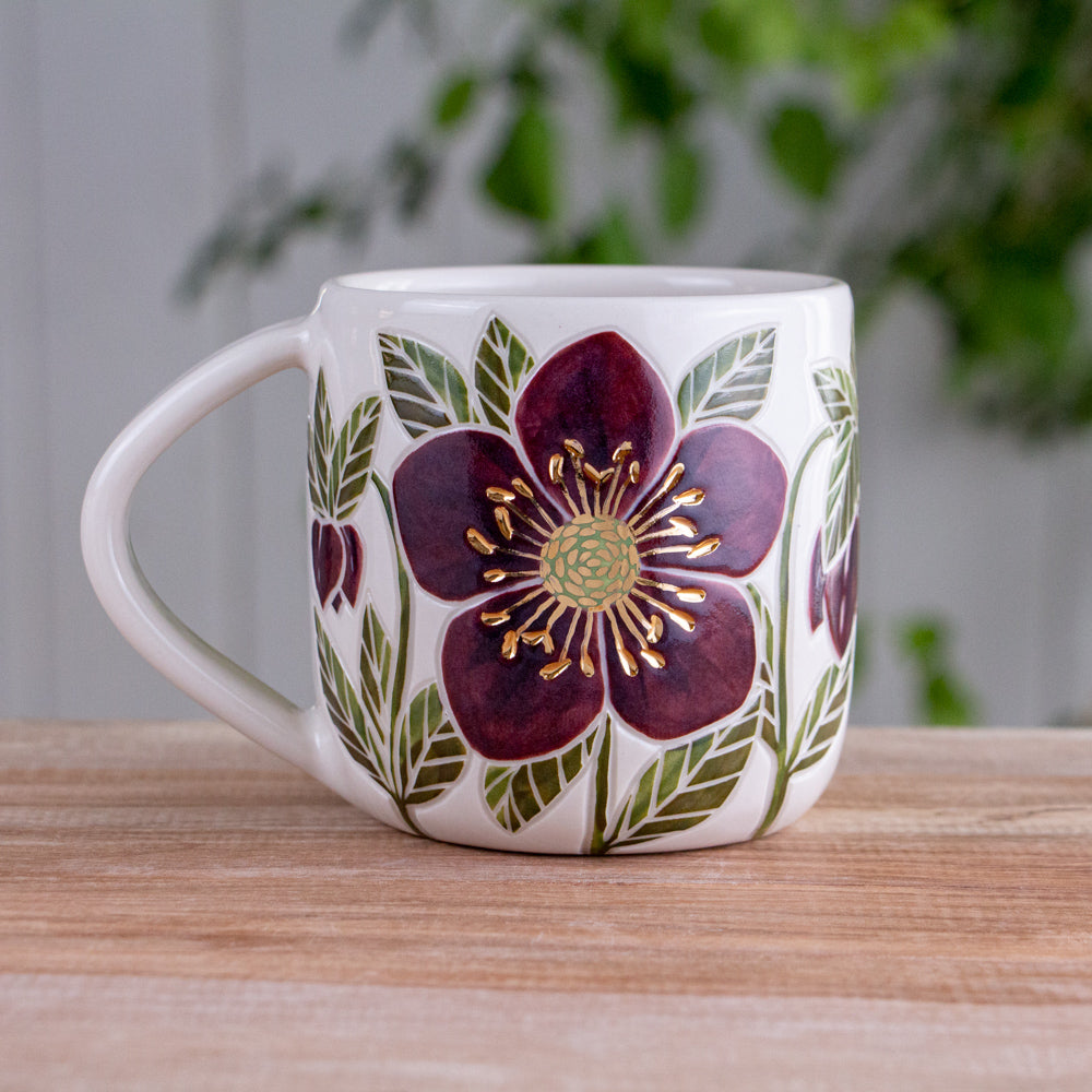 "Anna's Red" Hellebore Mug