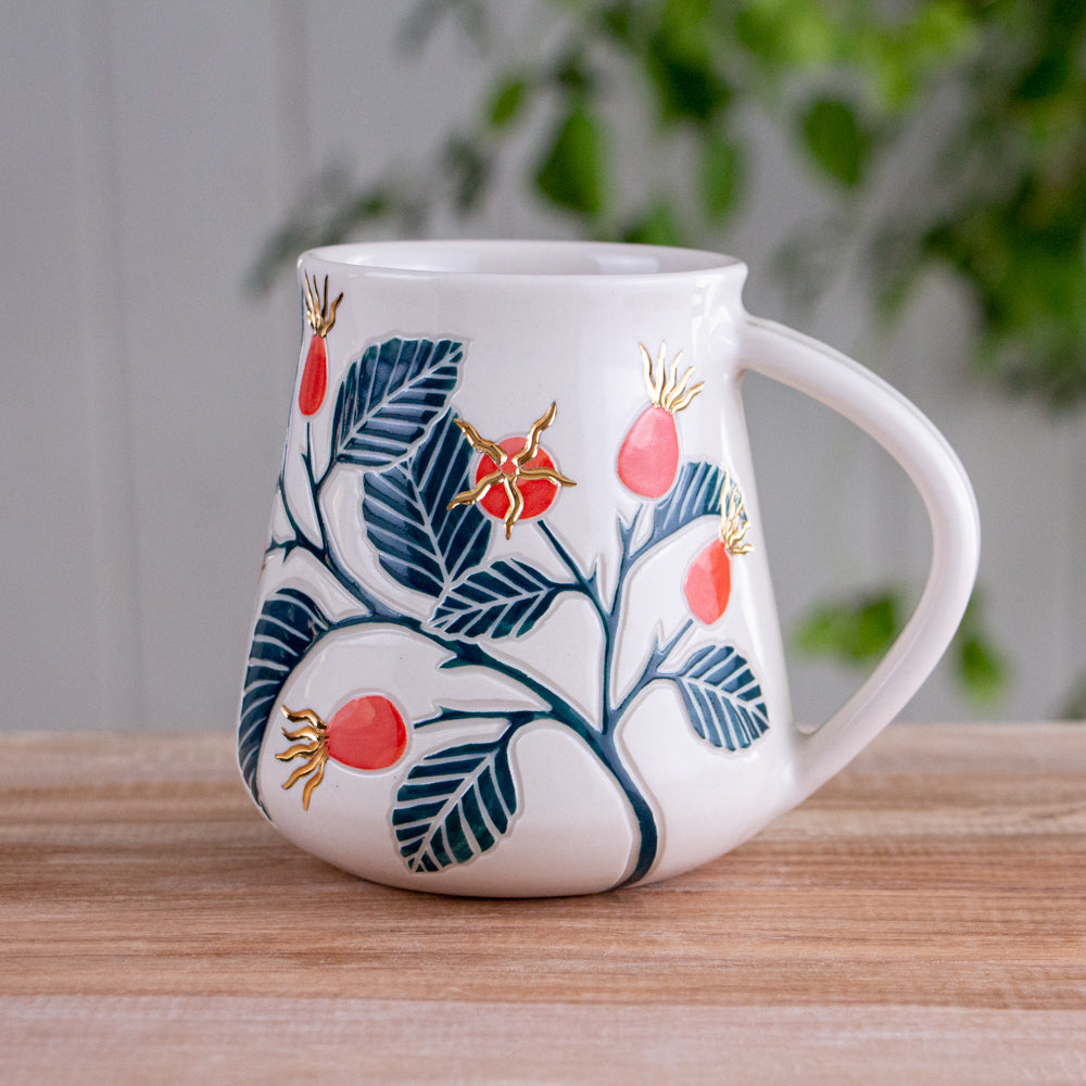 Tall Rose Hip Mug #2 [16oz]