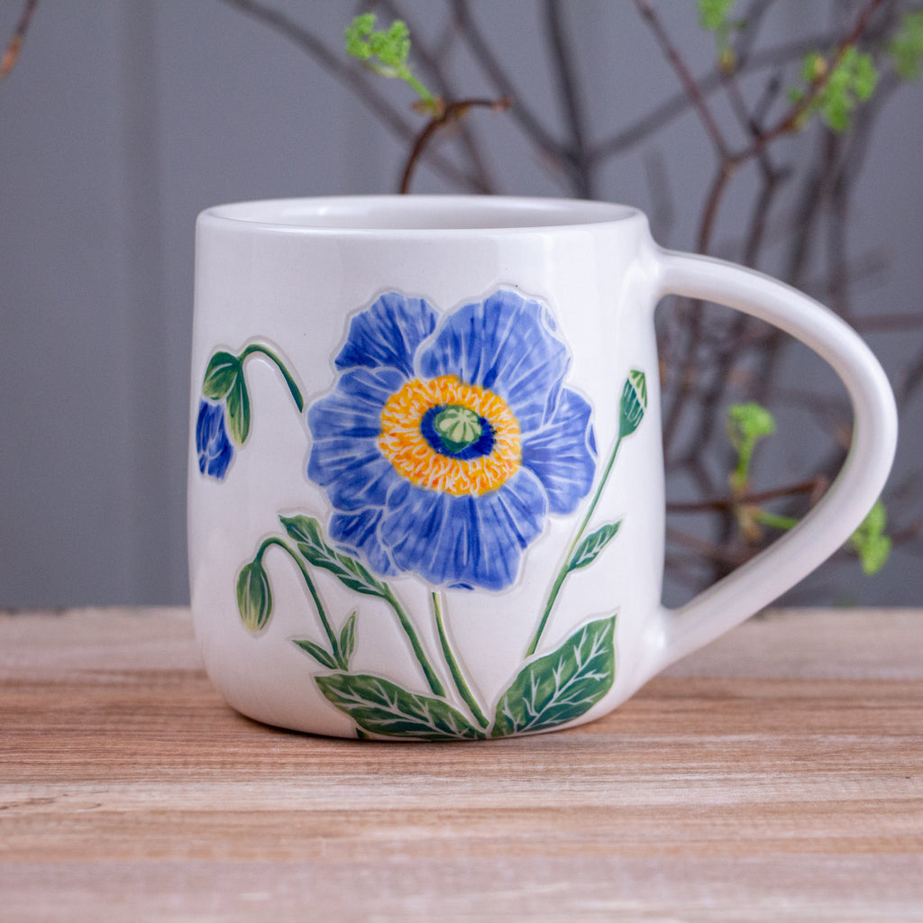 [SECONDS] Blue Poppy Botanic Mug [17oz]