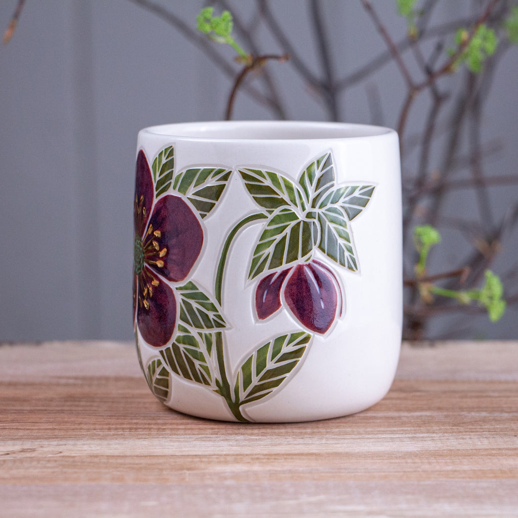 "Anna's Red" Hellebore Mug 15oz