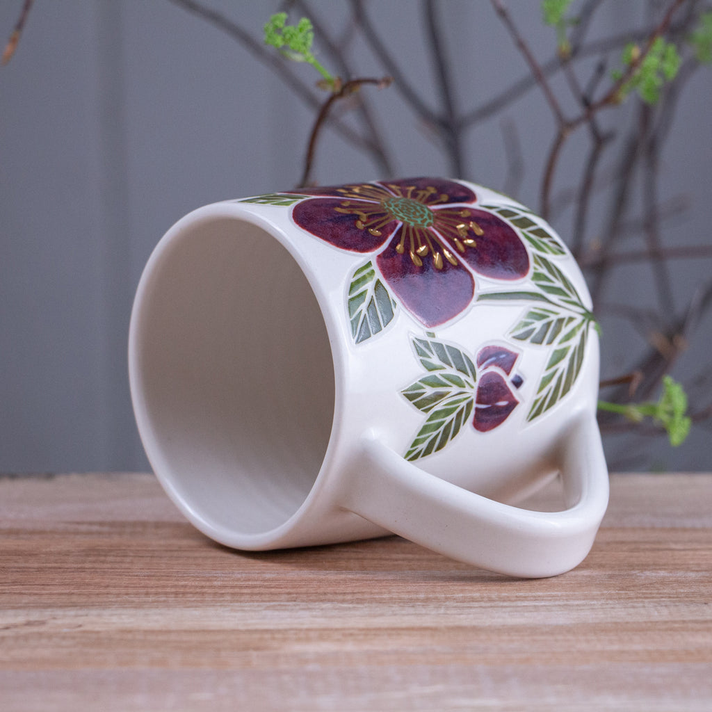 "Anna's Red" Hellebore Mug 15oz