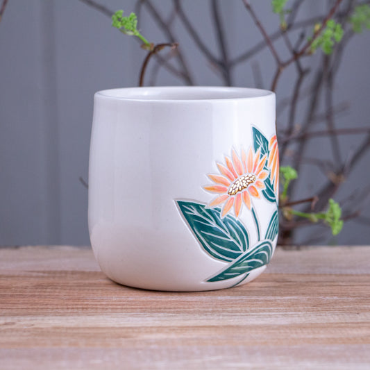 Peach Echinacea Mug