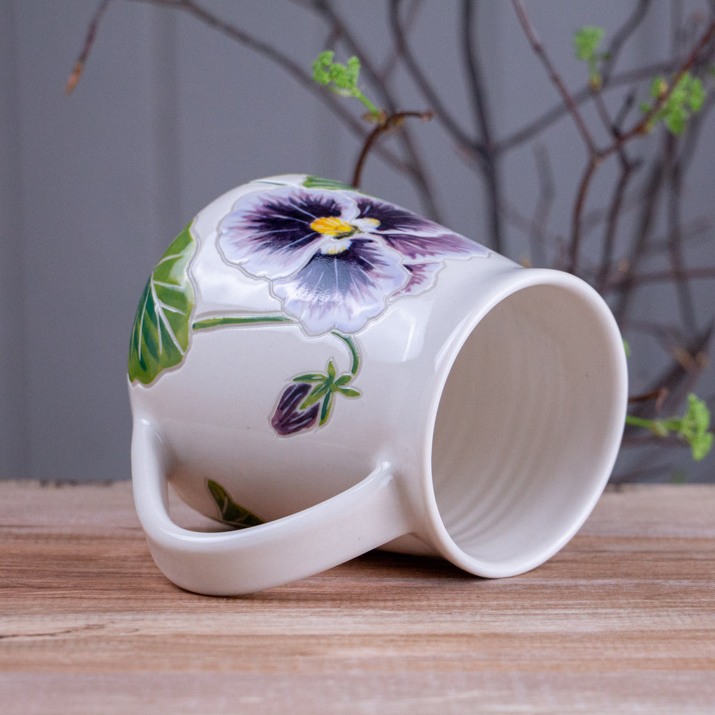 Tall Purple Pansy Mug #1 [20oz]