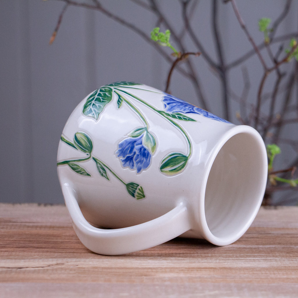 Tall Blue Poppy Mug #1 [19oz]