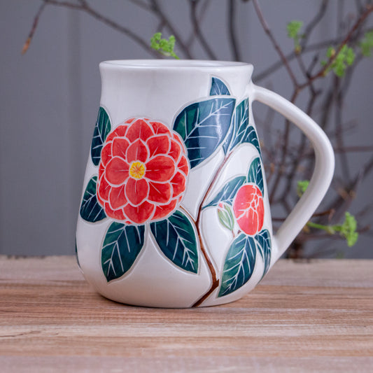 Tall Camellia Mug #1 [21oz]