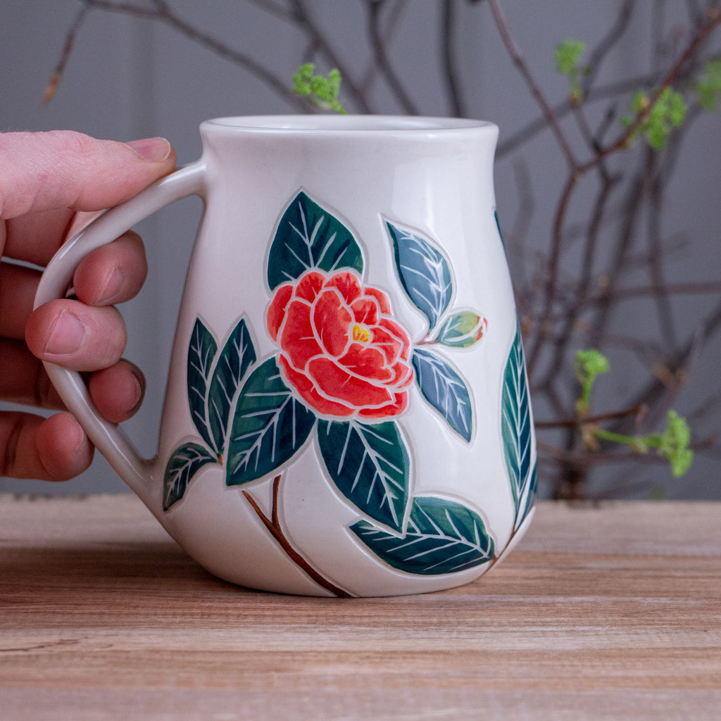 Tall Camellia Mug #1 [21oz]