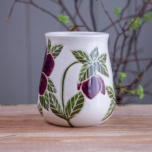 Tall "Anna's Red" Hellebore Mug [18oz]