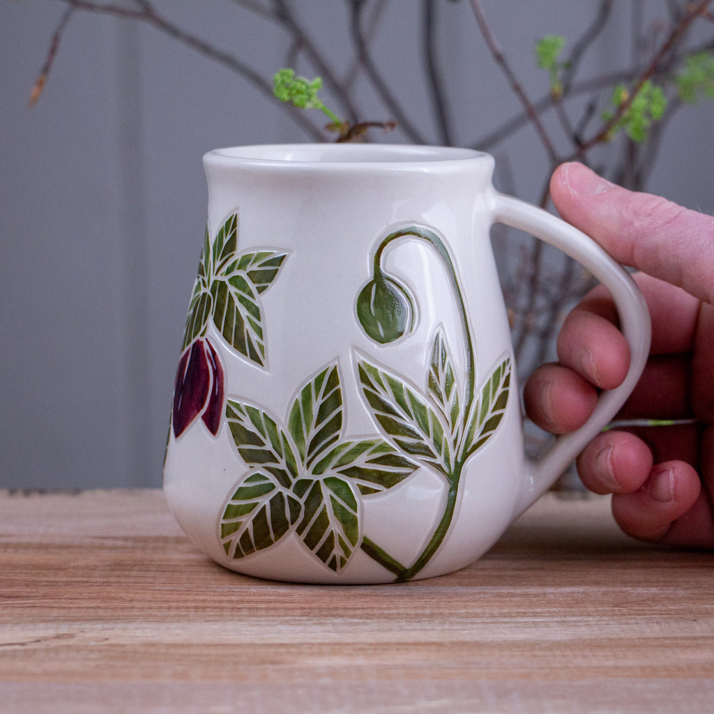 Tall "Anna's Red" Hellebore Mug [18oz]