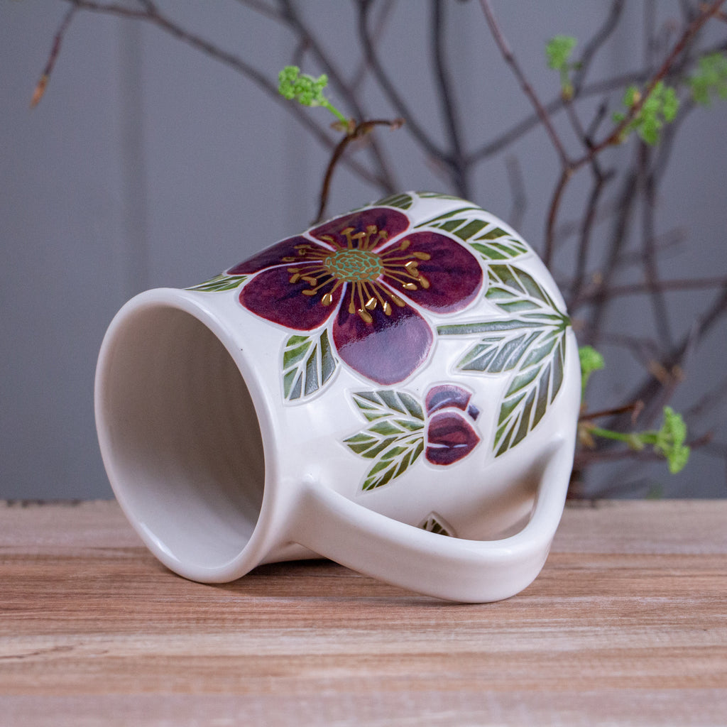 Tall "Anna's Red" Hellebore Mug [18oz]