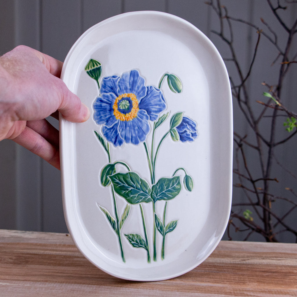 Blue Poppy Tray