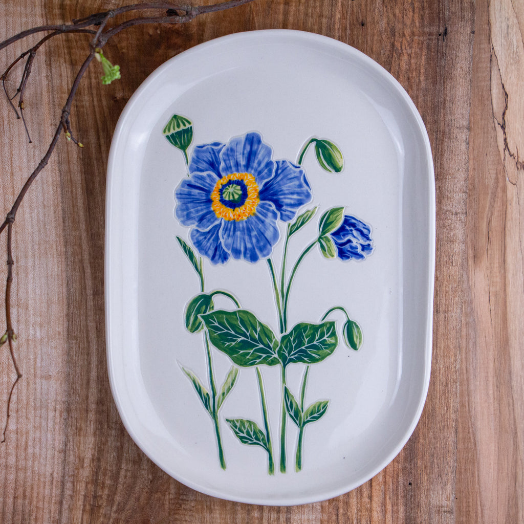 Blue Poppy Tray