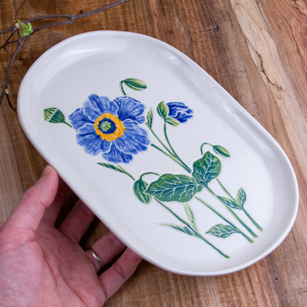 Blue Poppy Tray